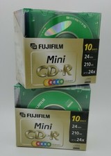  NEW Fujifilm Mini CD-R Two 10 Packs Five Color Discs 24 min. 210 MB up to 24X picture