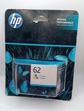 Genuine HP 62 Tri-Color Ink Cartridge New Sealed Exp 2023 picture