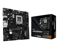 ASRock A620AM-HVS AM5 Motherboard AMD A620 DDR5 mATX M.2 PCIe 90-MXBSR0-A0UAYZ picture