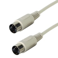 6 Feet DIN-5 (5 Pin) Male to Male MIDI AT Keyboard Cable (DIN5M-DIN5M 6FT) picture