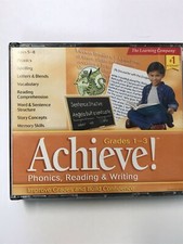 Achieve Grades 1-3 Phonics Reading Writing Learning Company Software 1998 4 Disc picture