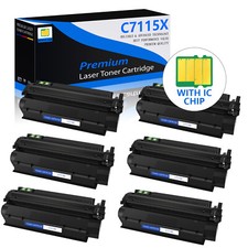 6PK For HP C7115X Hi-Yield Compatible Black Toner Cartridge LaserJet 1220 1220se picture