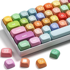 XVX Cute PBT Keycaps, Rainbow Gummy Bear Keycap Set MOA Profile picture