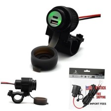 Waterproof Motorcycle USB-C Phone Charger 36W 6A 36W Dual USB with PD & QC 3.0 picture