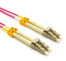 4 Meter LC/LC Fiber Optic Cable Multimode Duplex OM4 50/125 40/100G Violet picture