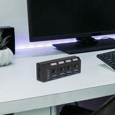 1Pcs Usb3.0 Hub 4 Ports High Speed Usb3.0 Concentrator External Power Support picture