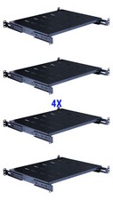 4Pcs Fixed Rack Server Shelf 1U 19'' Shelves Rack Mount Adjustable 14