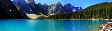 Landscape water lake mountains trees Custom Gaming Mat Desk picture