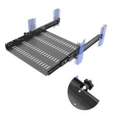1U 19 inch Sliding 4-Post Vented Rack Mount Tray 14.6-22.3