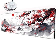Cherry Blossom Mouse Pad Sakura 36x12 Inch Large Extended Gaming Desk Mat picture