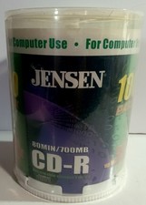 NEW SEALED 100 SPINDLE PACK JENSEN CD-R's 80 MIN 700 MB 32X RECORDABLE DISCS picture