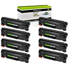 8PK CF283A 83A BK Laser Toner Cartridge Compatible with HP LaserJet Pro M125rnw picture