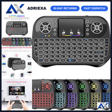 Portable Mini Wireless Keyboard with Touchpad, RGB Backlit, Rechargeable, 2.4GHz picture