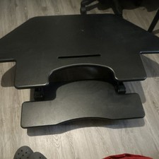 VIVO Height Adjustable Black Sit-Stand Desk Converter Stand Universal picture