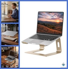 SOUNDANCE Laptop Stand, Aluminum Ergonomic Desk Riser, 10-15.6