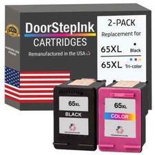 DoorStepInk Compatible Ink Cartridges For HP 65XL Black / Color Combo Pack-USA picture