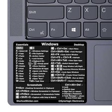 Synerlogic Windows PC Reference Keyboard Shortcut Sticker Black Small picture