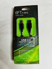 USB 2.0 Printer Cable 6 Ft (1.8m) Hype New picture
