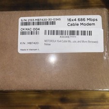 MOTOROLA 16 X 4 CABLE MODEM 686 Mbps  MODEL MB7420 SEALED picture
