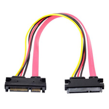SATA III 3.0 22Pin Male to Female Data Power Extension Cable 30cm picture
