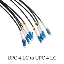80M-300M 4-Core LC-UPC to LC-UPC Single Mode Fiber Optic Patch Cord, Indoor picture