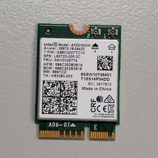 OEM Intel WIFI6 802.11ax 5GHz 2.4Gbps BT 5.2 M.2 2230 Card AX201NGW L92722-005 picture