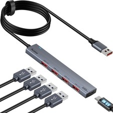 10Gbps USB 3.2 Hub with 4 USB 3.2 Ports 2 USB A & 2 USB C USB 3.2 Gen 2 Split... picture