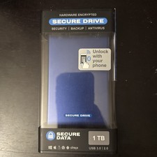 SecureData 1TB SecureDrive BT Hardware Encrypted External Portable HDD picture