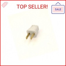Leviton 123-7 Non-Polarized Easy Wire Plug, 125 V, 10 A, 2 P, 2 W, No Size, Whit picture