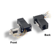 LOT 10pcs DB9 Female to RJ45(8P8C) Female Modular Adapter Converter Serial Black picture