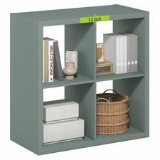 4 Cube Bookshelf Extra Thick Frame Light Grey Furinno LU22004SG Cubicle picture