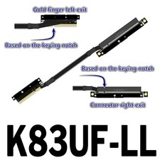 ADT‑Link Dual Reverse Side‑Bend PCIe 5.0 X8 To X16 Extension Cable 30CM picture