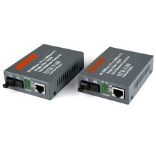 1 Pair 25KM Fiber Media Converter Gigabit 10/100/1000M SM Single Fiber SC Port picture