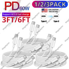 60W PD Fast Charger Cord Sync USB-C to Type-C Cable For Samsung iPad Pro Macbook picture