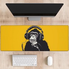 Cool Chimpanzee Gaming Mouse Pad Large Desk Mat Extended Keyboard 31.5x11.8 picture