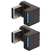 10x 180 Degree U Shape Adapter USB 3.0 Type A Male to A Female 10Gbps Power Data picture