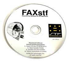 FAXstf Macintosh Fax Software CD 1998 STF Technologies 691-1932-A Vintage Mac picture