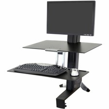 Ergotron WorkFit-S, Single HD Workstation with Worksurface (black) picture