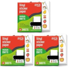 Printable Vinyl Sticker Paper for Inkjet Printer - 40 Sheets Matte White picture