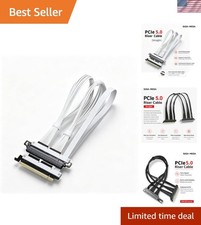 PCIe 5.0 X16 Riser Cable Right Angle Left Angle Straight Flexible Bundle Cabl... picture