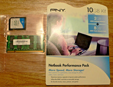 PNY 2GB RAM DDR2 SODIMM Memory Upgrade Netbook Performance Kit + 8GB SD Card New picture
