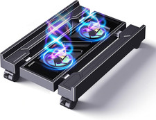 Computer Tower Stand with Dual Cooling Fans, Fits Most PC | Adjustable PC Stand picture