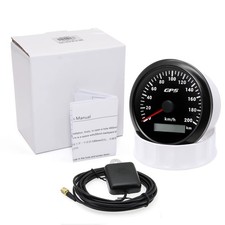 RYSJM 85mm GPS Speedometer Gauge 7-Color Backlight Car Boat Truck picture