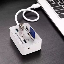 Aluminum 3 Port USB 3.0 Hub MS SD M2 TF Multi-In-1 Memory Card Reader Adapter picture