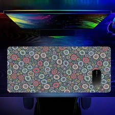 1pc Colorful Floral Pattern Mouse Pad And Desk Mat, with Colorful Flower Desig picture