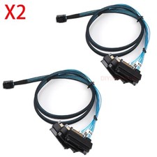 X2 Mini SAS HDD SFF-8643 to 4 SFF-8482 Connector with Power Port Hard Drive 1M picture