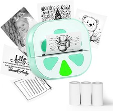 Mini Sticker Printer, D20 Portable Bluetooth Inkless Thermal Sticker Maker Machi picture