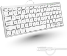 Macally USB C Wired Keyboard for Mac – Compatible Keyboard for Macbook Pro/Air picture
