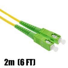 2M 6FT SC/APC to SC/APC Fiber Optic Simplex Single mode OFNR Optical Patch Cable picture