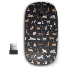 KAWAMOUSE 2.4G Ergonomic Portable USB Wireless Mouse for PC, Laptop, Brown picture